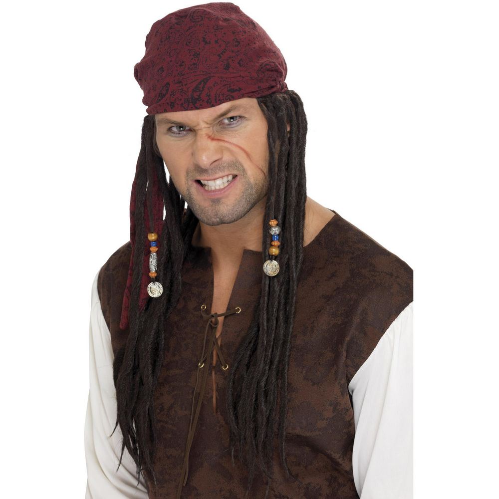 Pirate bandana and braids wig