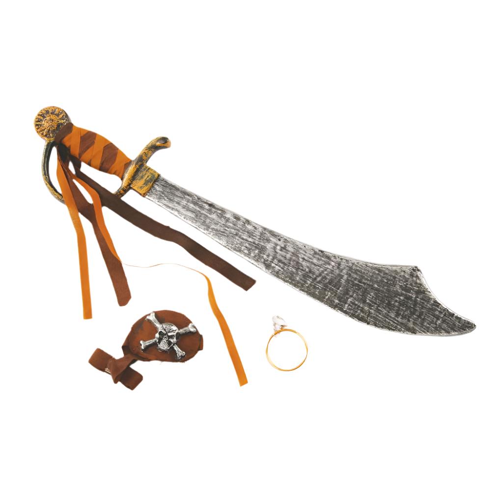 Pirate Toy Sword Kit with Eyepatch and Earring