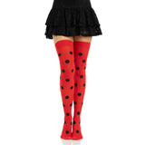 Polka Dot Opaque Thigh Highs