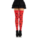Polka Dot Opaque Thigh Highs