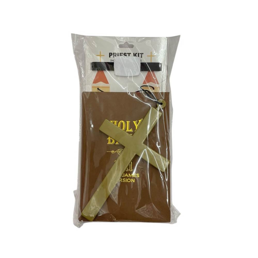 Kit de prêtre 3 pièces avec bible et croix