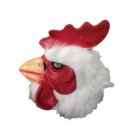 ROOSTER Animal Latex Mask - chicken mask with hair