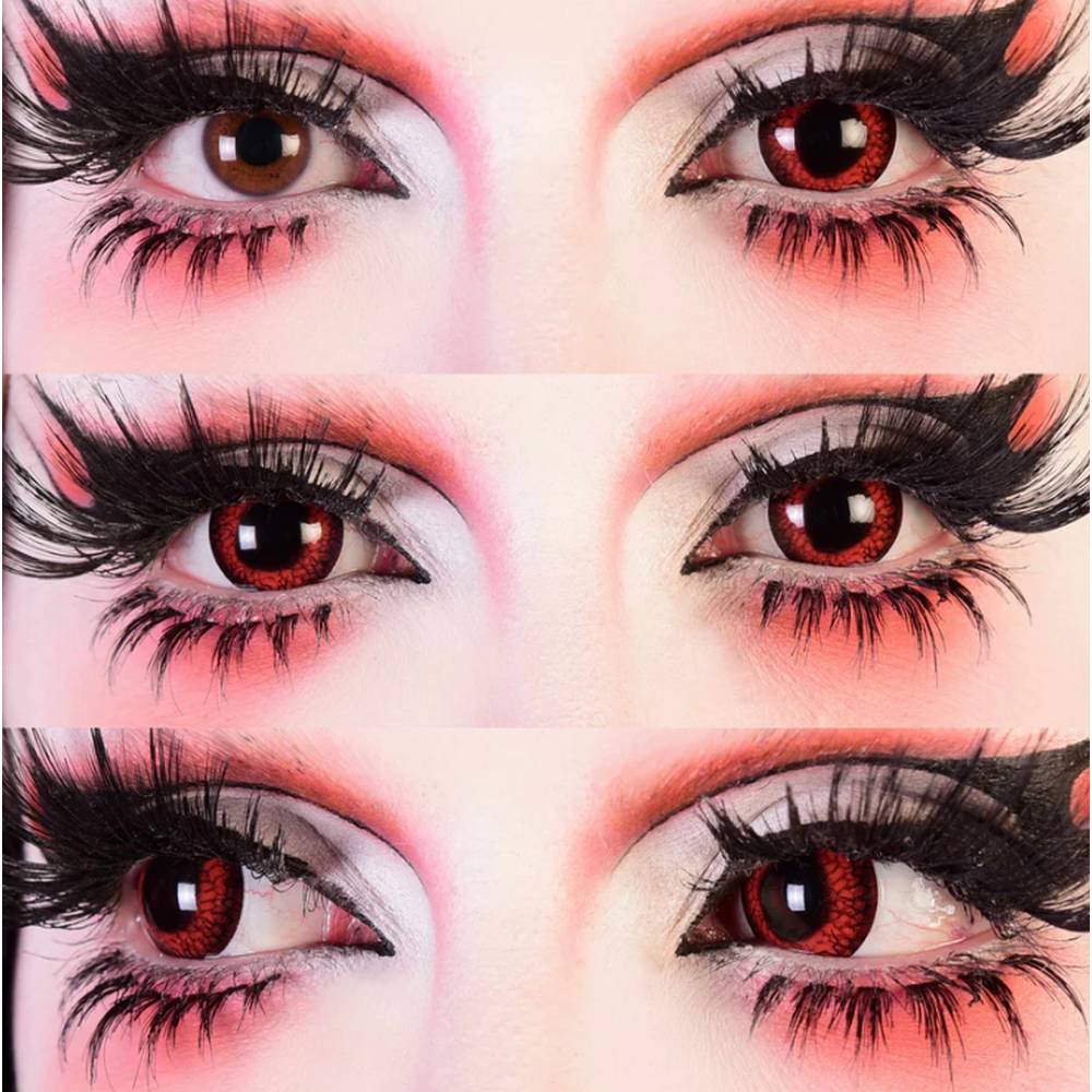 Reptilian Contact LENSES -Red/Black