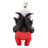 ride-on-rooster-inflatable-costume, funny costume, halloween disguise