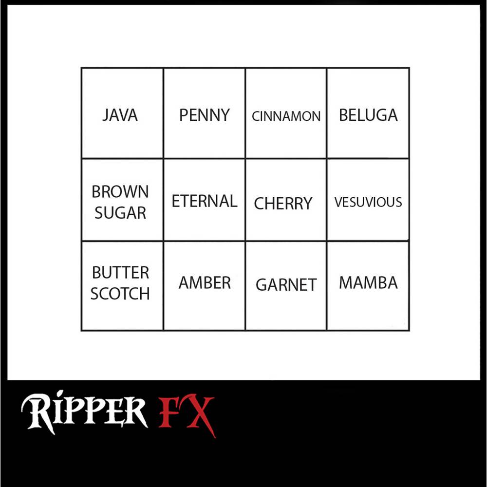 Ripper FX Hair 2 Alcohol Palette - Dark browns Golden/red tones