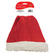 SANTA HAT with Plush Trim - Red