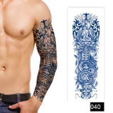 Semi-Permanent Full Arm Sleeve Tattoo - Temporary Tattoos