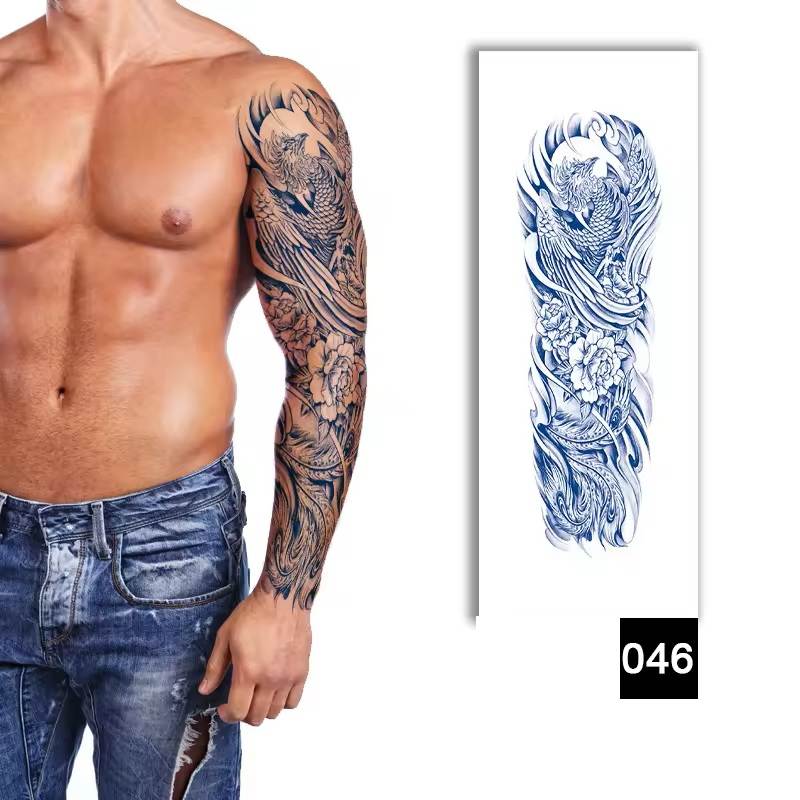 Semi-Permanent Full Arm Sleeve Tattoo - Temporary Tattoos