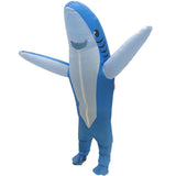 Costume gonflable de Requin bleu souriant - adulte