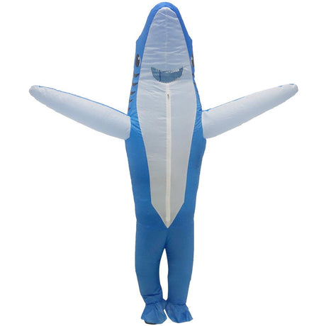 Costume gonflable de Requin bleu souriant - adulte