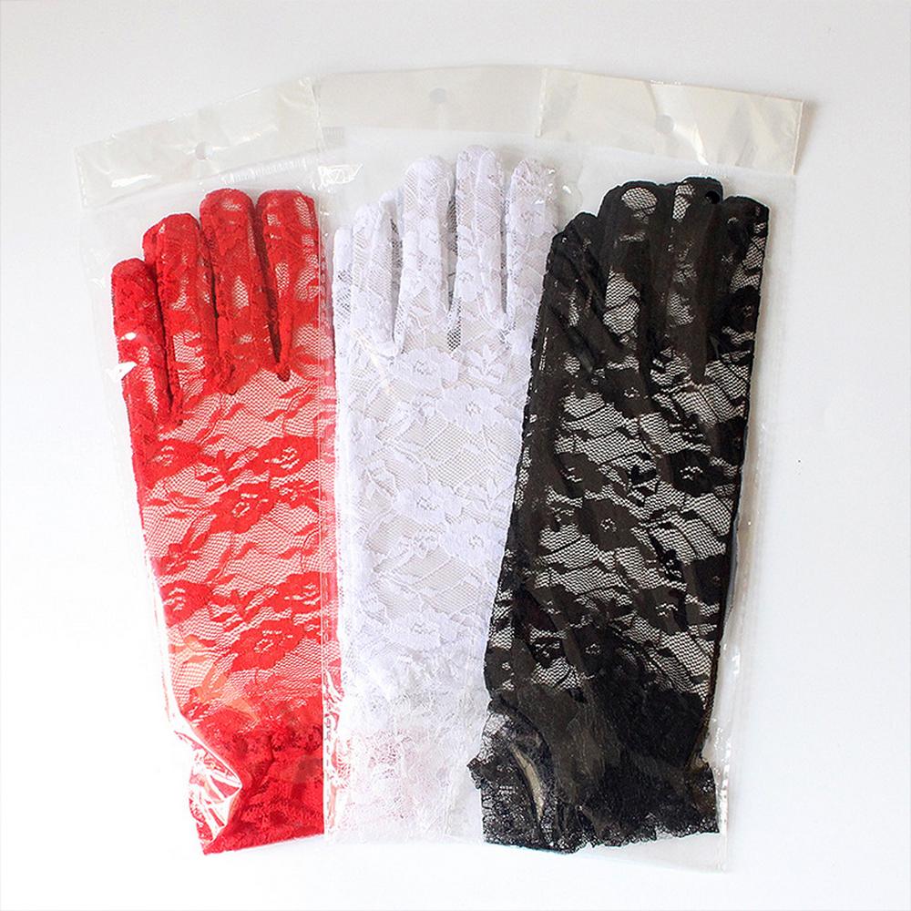 Gants en dentelle romantiques courts