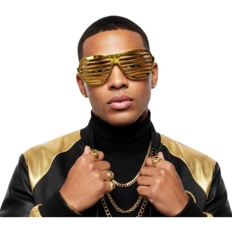 Shutter shade Glasses gold-pimp-sunglasses