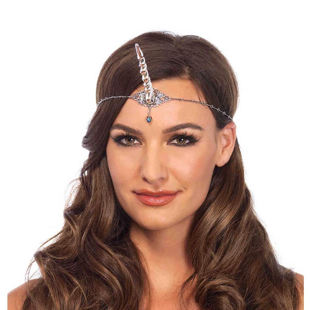 Silver Unicorn Horn Headpiece- O.S. Silver