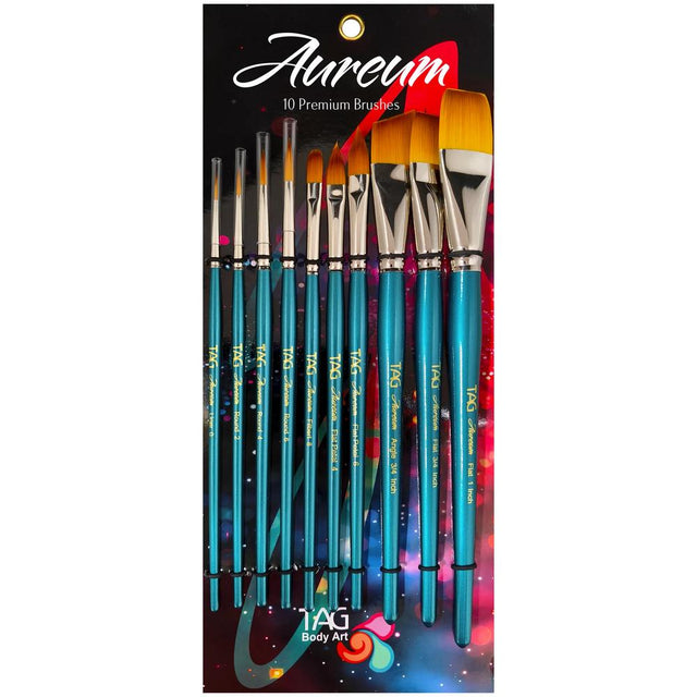 tag-aureum-face-and-body-paint-10-premium-brush-set