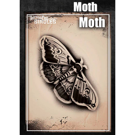 Tattoo Pro Moth Stencil - Singles. ATPSS105_MOTH