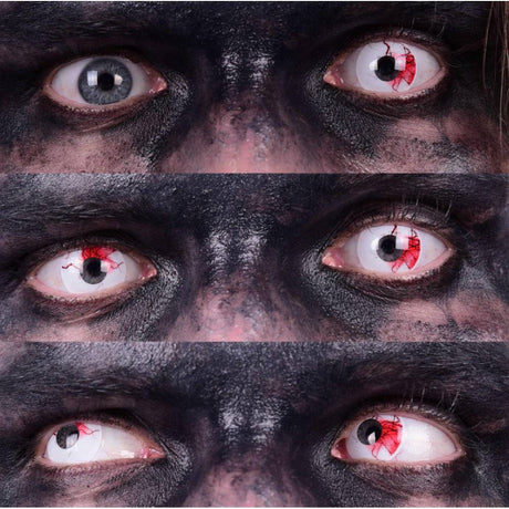 Undead Contact LENSES - White/Red