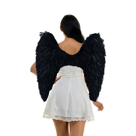Adult Black Feather Wings