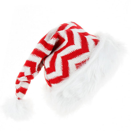 Bonnet de Noël avec zigzag colorés