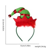 Christmas Elf hat headband - green and red