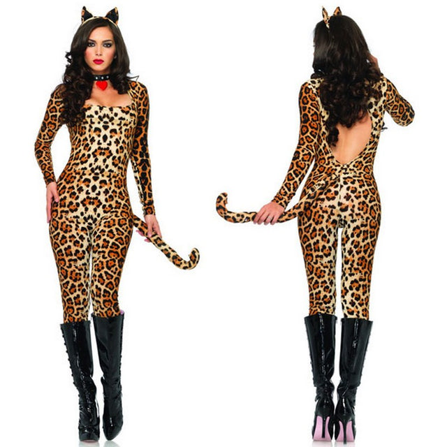 Cougar catsuit costume 83666_front_and_back