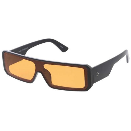 Plastic Medium Rectangular Shield Frame Sunglasses- Assorted