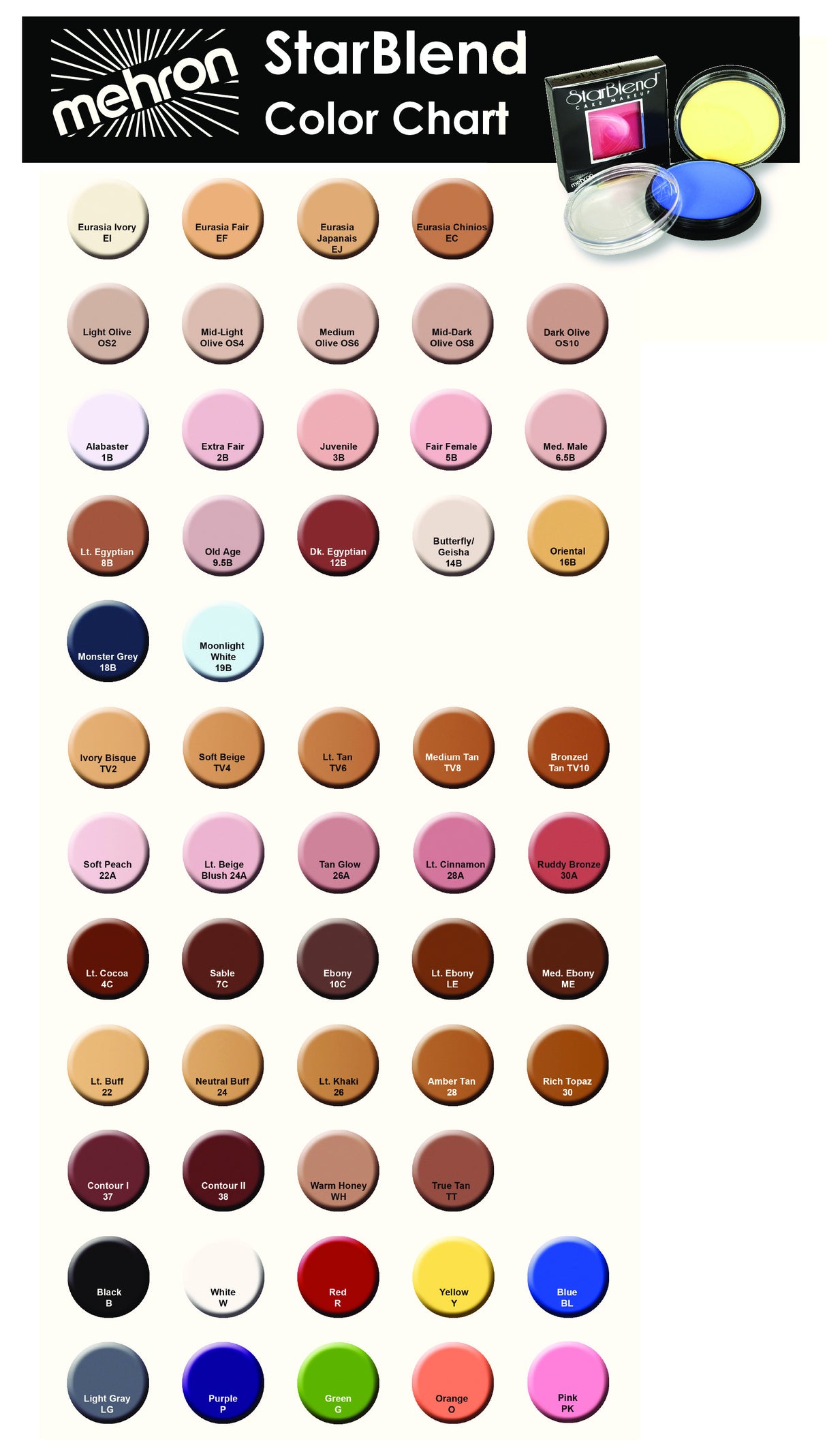 Mehron StarBlend Cake Makeup
