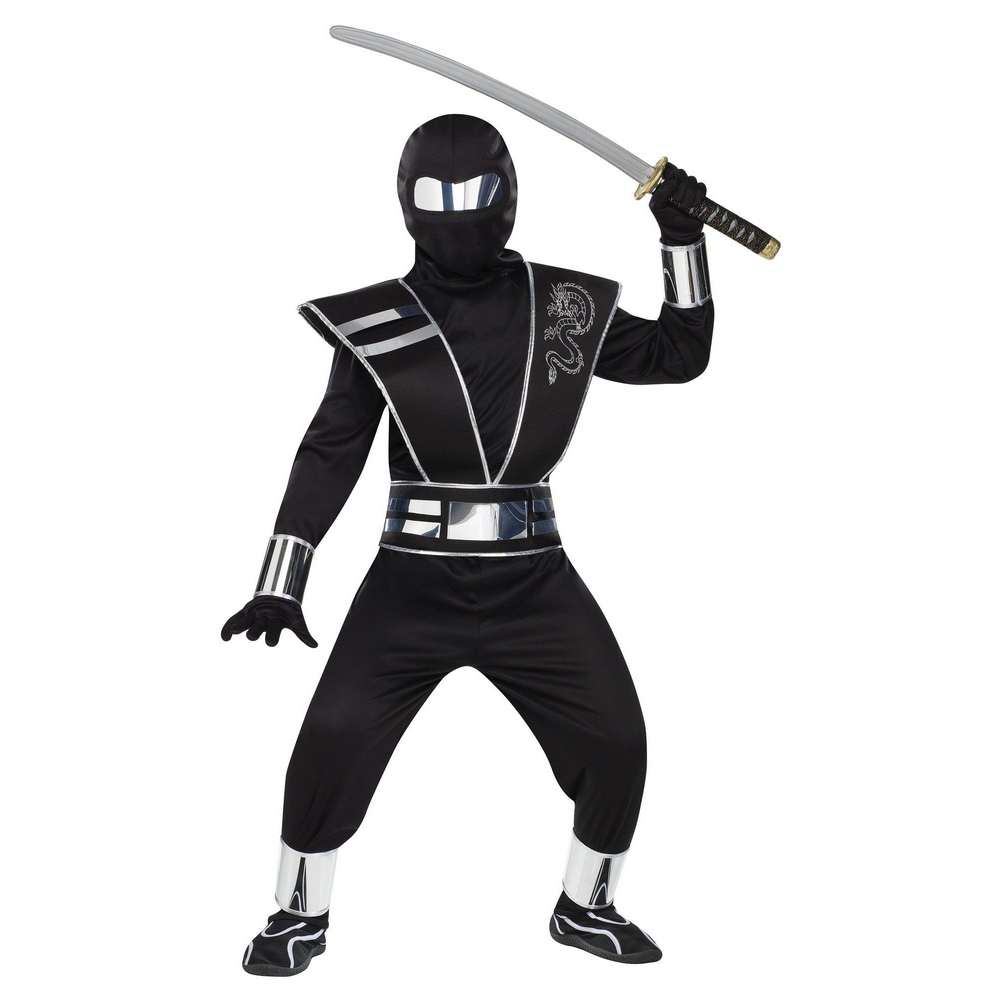 Kids Silver Mirror NINJA Costume