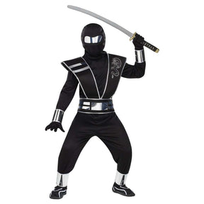 Kids Silver Mirror NINJA Costume