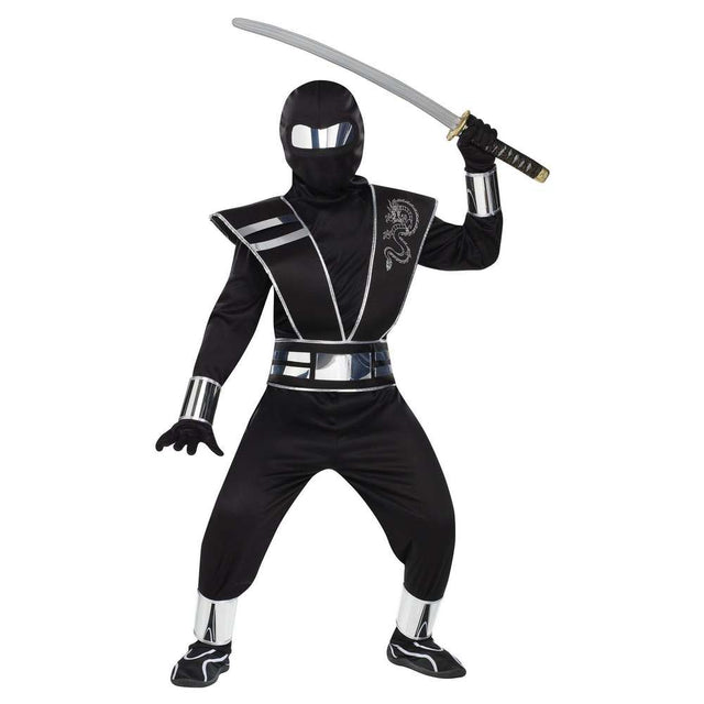 Kids Silver Mirror NINJA Costume