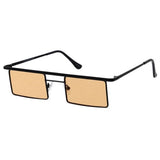 Metal Medium Square Minimalistic Frame Sunglasses- Assorted