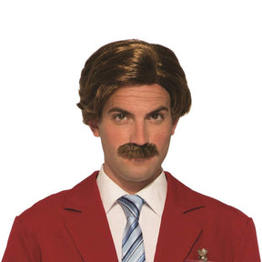 Anchorman Wig and Moustache - Ron Burgundy