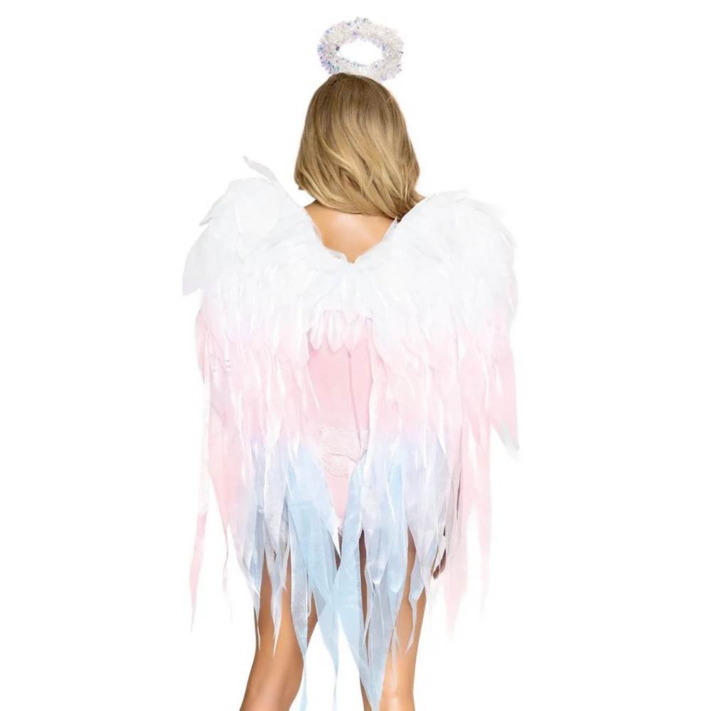 Angel Ombre Chiffon Wings & Halo Headband