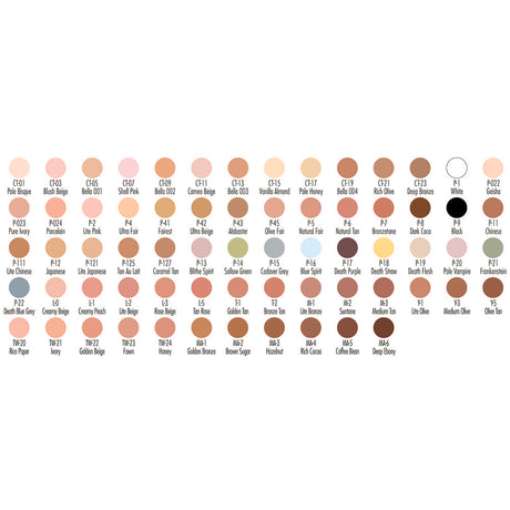 BEN NYE Creme Foundation Creme_Foundations_Chart