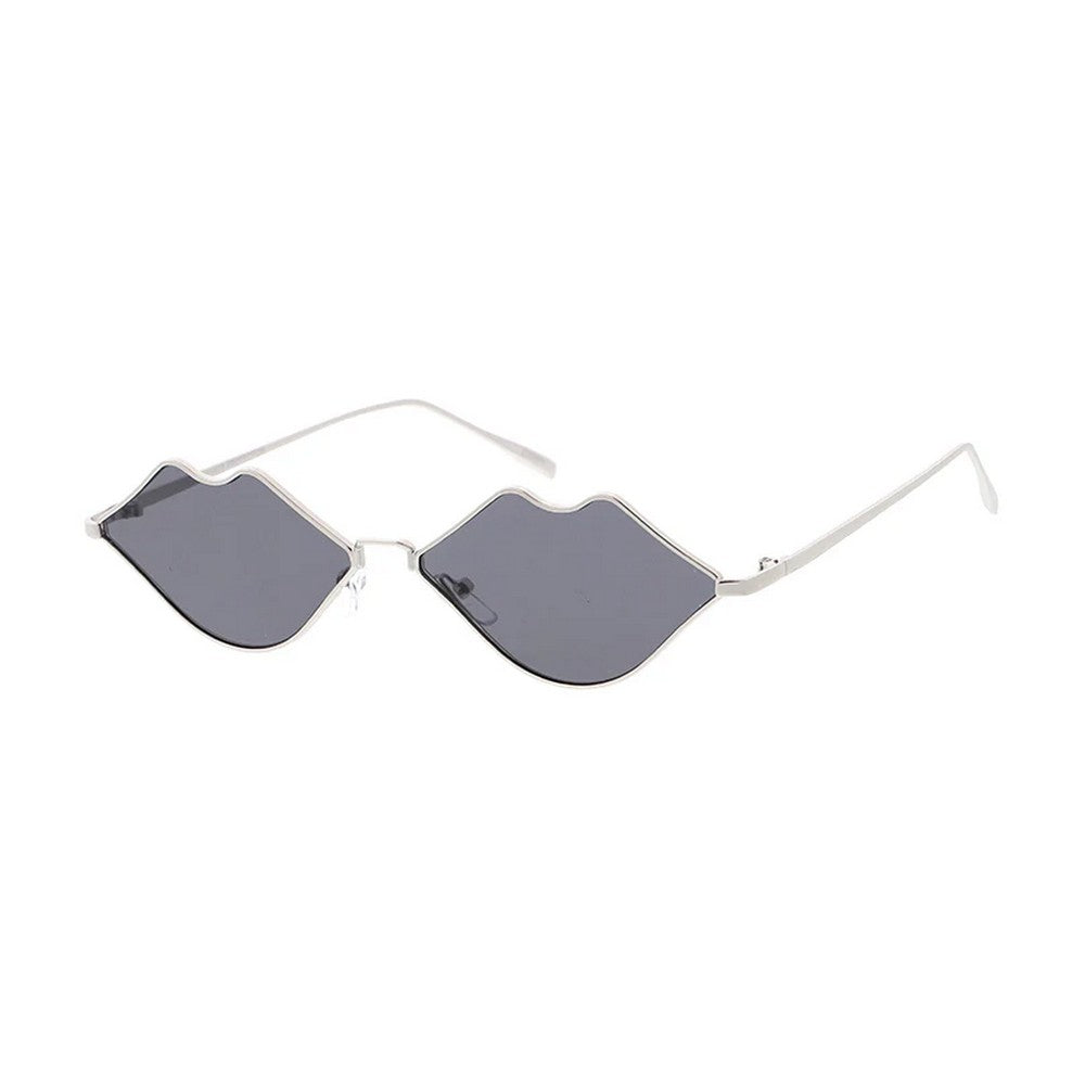 Metal Small Lips Shape Sunglasses Vintage Inspired Wire Frame