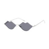 Metal Small Lips Shape Sunglasses Vintage Inspired Wire Frame