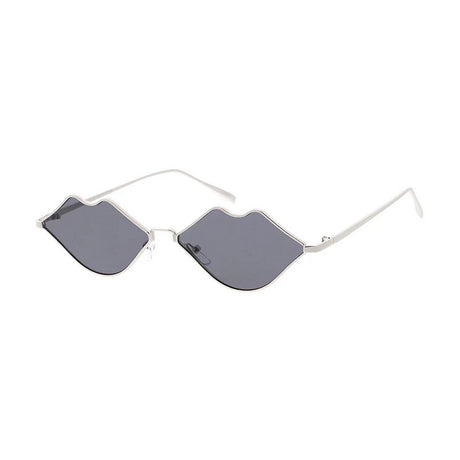 Metal Small Lips Shape Sunglasses Vintage Inspired Wire Frame