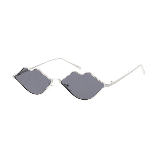 Metal Small Lips Shape Sunglasses Vintage Inspired Wire Frame