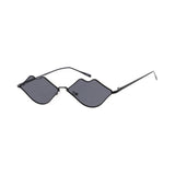 Metal Small Lips Shape Sunglasses Vintage Inspired Wire Frame