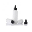 Transparent bottle with twisted cap