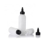 Transparent bottle with twisted cap