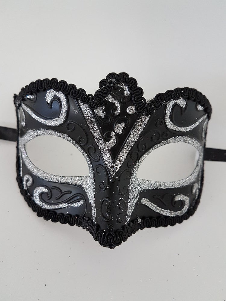 Allegro Venetian styled mask 6A M7066_BlackSilver