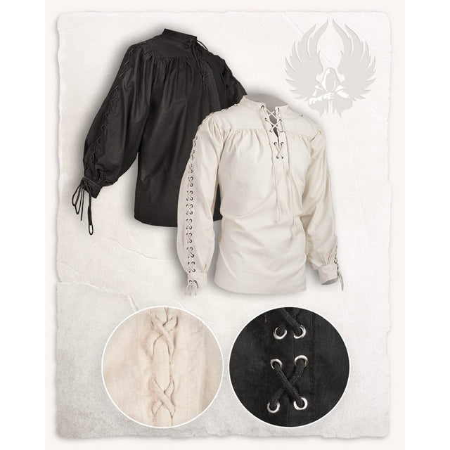 Alex medieval Shirt with metal eyelet