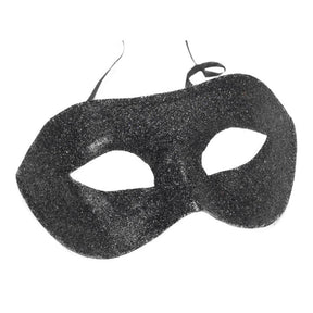 Gino Glitter Venetian Eye MASK - black