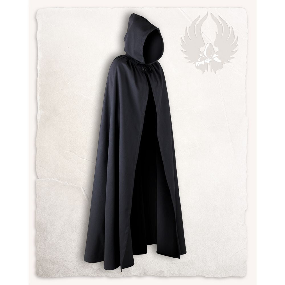 Aaron Medieval Cloak Cape Canvas 989342_100192SL-Aaron-Umhang-Canvas-schwarz
