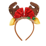 Christmas reindeer antlers headband with bow