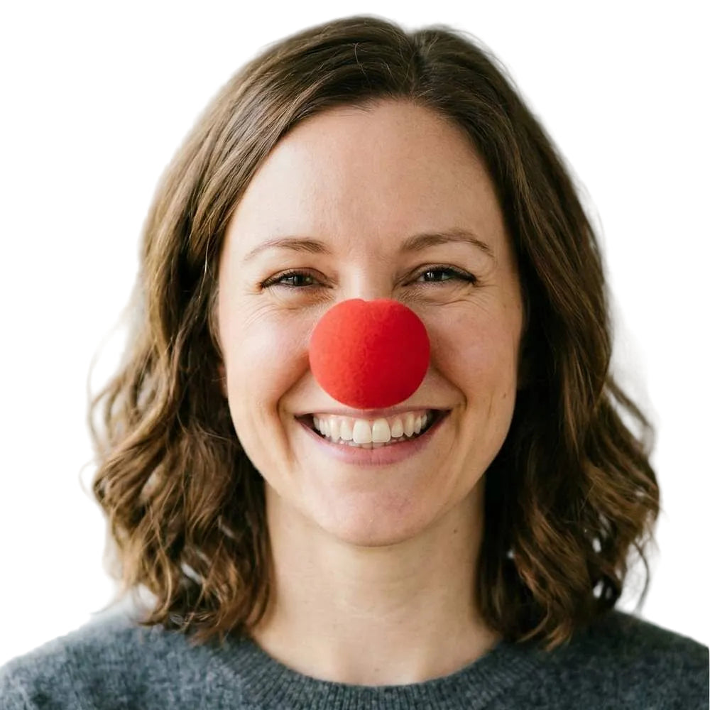 Nez de clown rouge en mousse