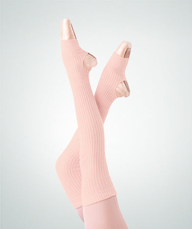 Body Wrappers 27" Dance Leg Warmers 194 194-Adult Stirrup Warmers_Theatrical-Pink