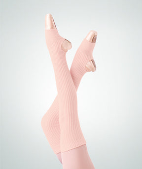 Body Wrappers 27" Dance Leg Warmers 194 194-Adult Stirrup Warmers_Theatrical-Pink