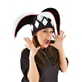 court-jester-plush-hat-black-white