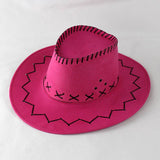 Cowboy Hat with Cross-Stitch Detail